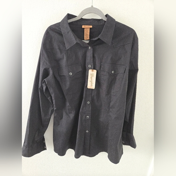 Wrangler Other - NWT Wrangler Western Fashion Long Sleeve Solid Top Mens Size XL Cowboy